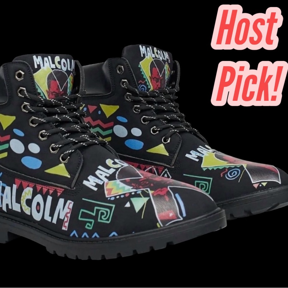 Malcolm X Graffiti Boots